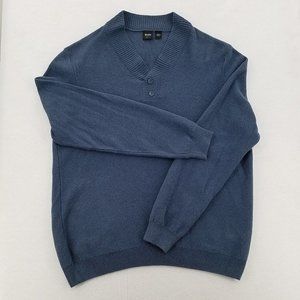 Hugo Boss Pull Over Sweater Blue Long Sleeve Shirt